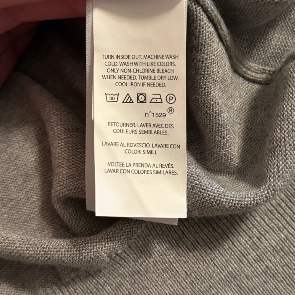 Polo Ralph Lauren Mens Size XL Gray V-Neck Knitted Pima Cotton Sweater Gray Pony - Picture 5 of 8